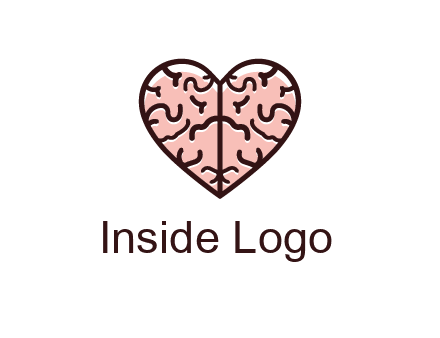 line art heart looking like brain