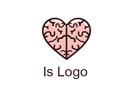 line art heart looking like brain