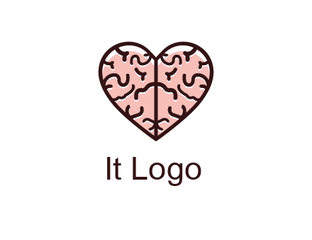 line art heart looking like brain