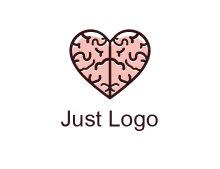 line art heart looking like brain