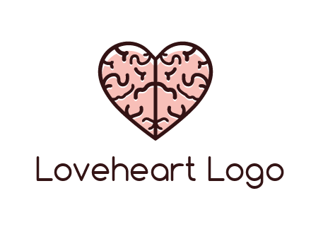 line art heart looking like brain