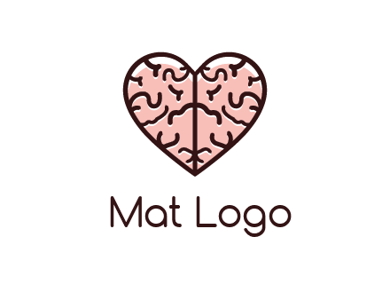 line art heart looking like brain