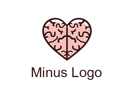 line art heart looking like brain