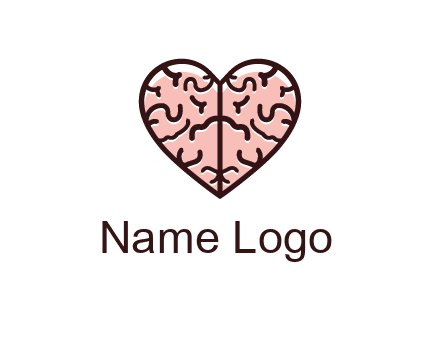 line art heart looking like brain