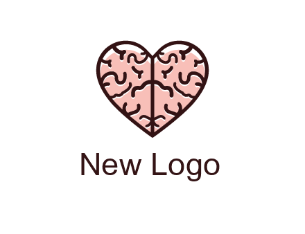 line art heart looking like brain