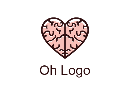 line art heart looking like brain
