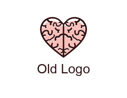 line art heart looking like brain