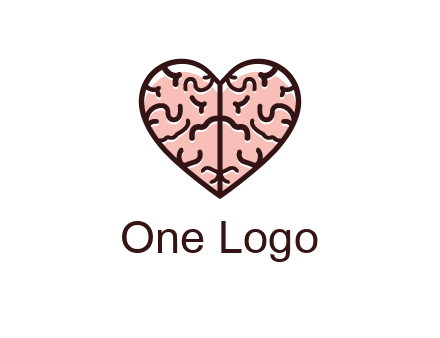 line art heart looking like brain