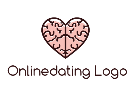 line art heart looking like brain