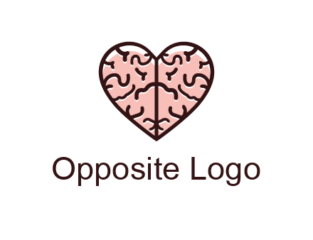 line art heart looking like brain