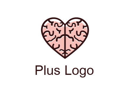 line art heart looking like brain