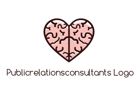 line art heart looking like brain