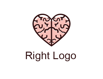 line art heart looking like brain
