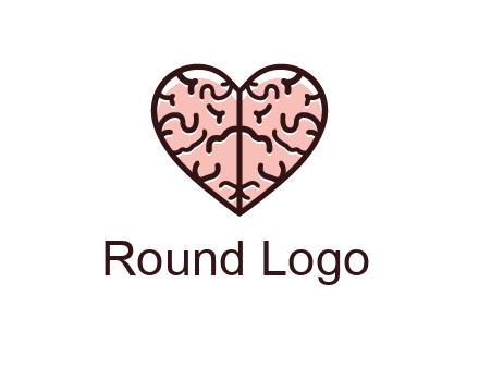 line art heart looking like brain