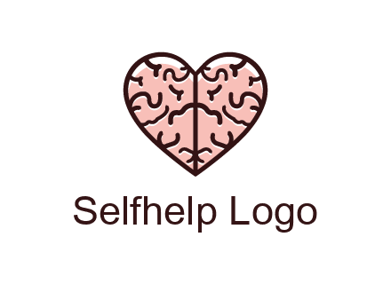 line art heart looking like brain