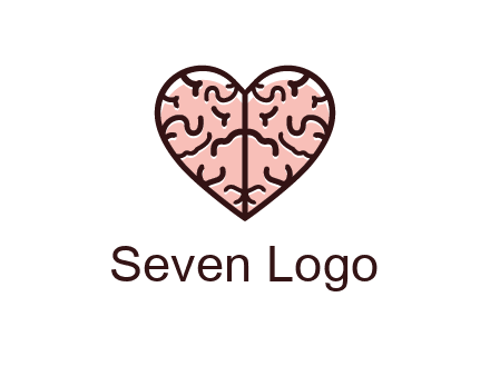 line art heart looking like brain