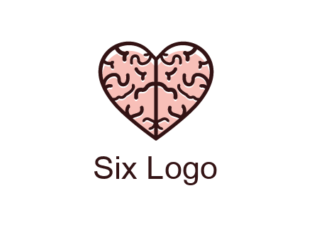 line art heart looking like brain