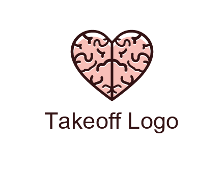 line art heart looking like brain