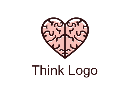 line art heart looking like brain