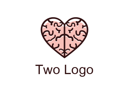 line art heart looking like brain