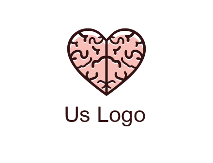 line art heart looking like brain