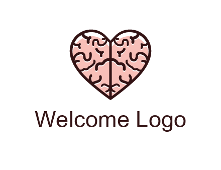 line art heart looking like brain