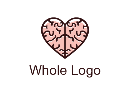 line art heart looking like brain