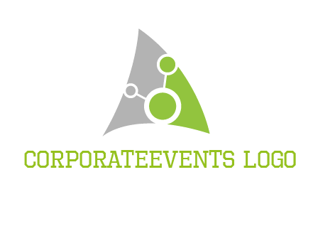 network circles in curvy triangle