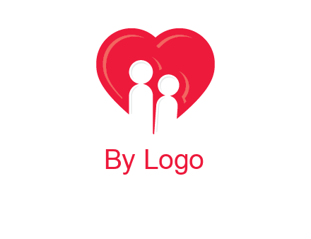 children in heart icon