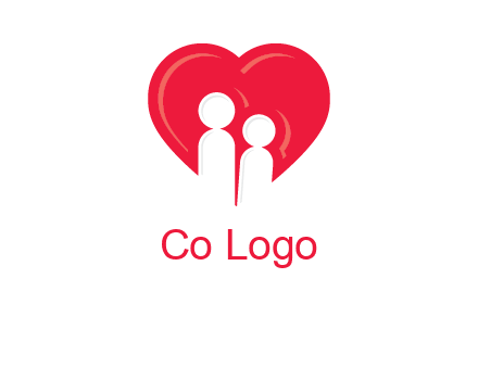 children in heart icon