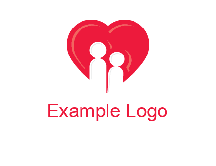 children in heart icon