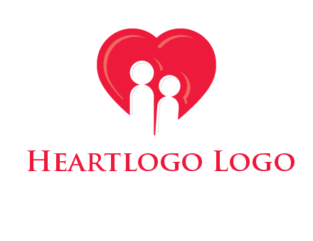 children in heart icon