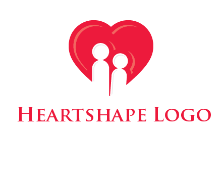 children in heart icon