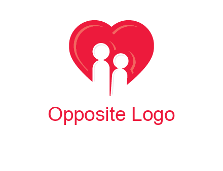 children in heart icon
