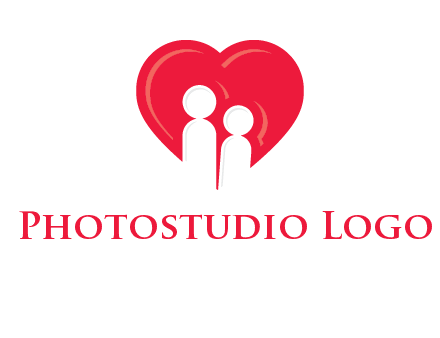 children in heart icon
