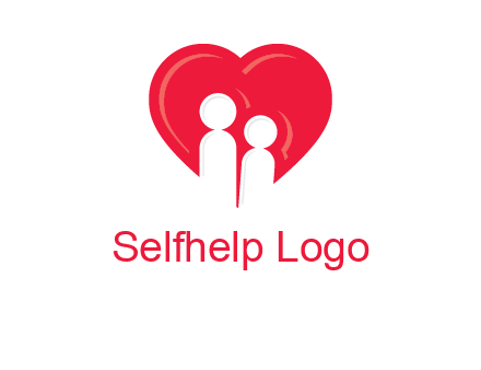 children in heart icon