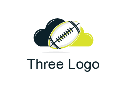 rugby football in cloud
