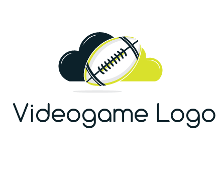 rugby football in cloud
