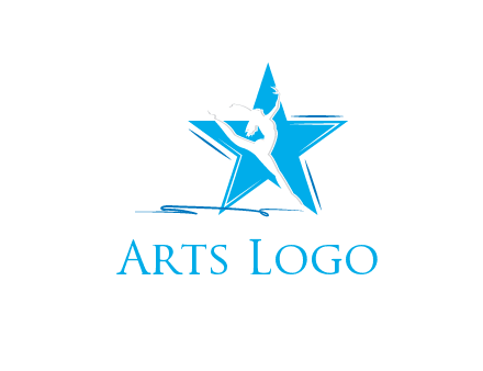 negative spacing woman dancing in star