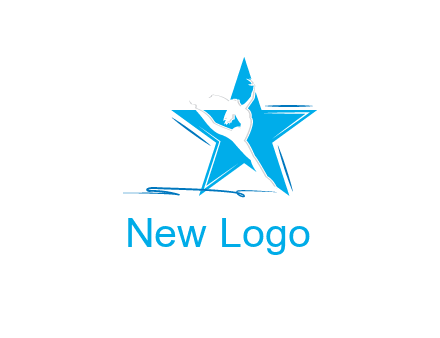 negative spacing woman dancing in star