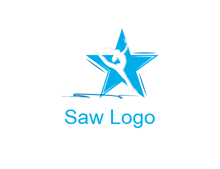 negative spacing woman dancing in star