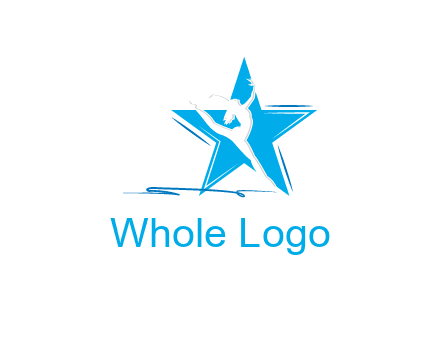 negative spacing woman dancing in star