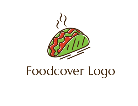 green taco with steam