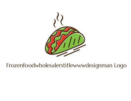 green taco with steam