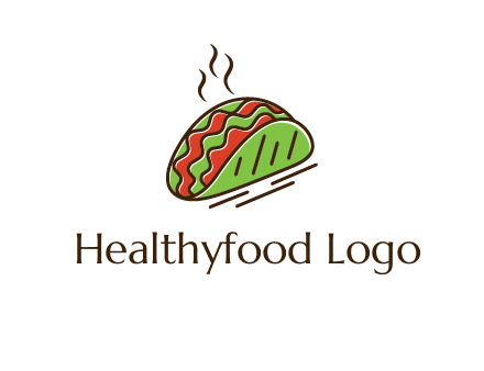 green taco with steam