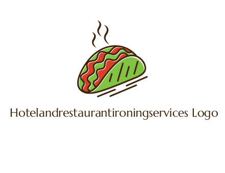 green taco with steam