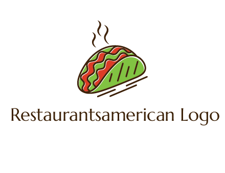 green taco with steam