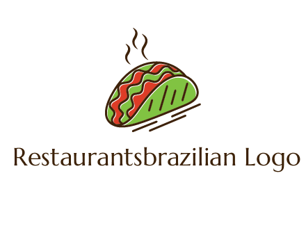 green taco with steam