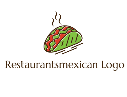 green taco with steam
