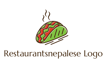green taco with steam